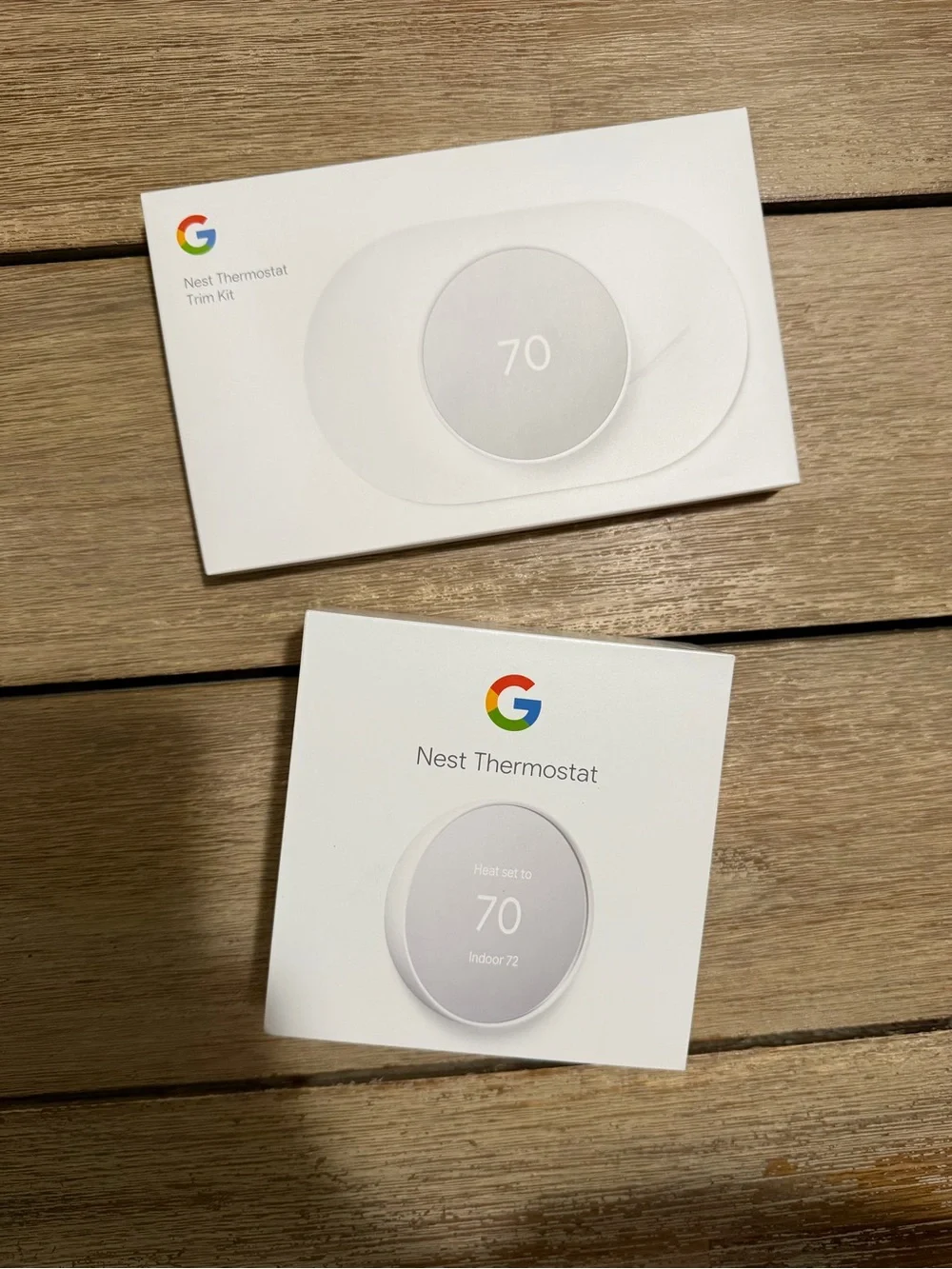 google Nest Thermostat with White Trim Kit